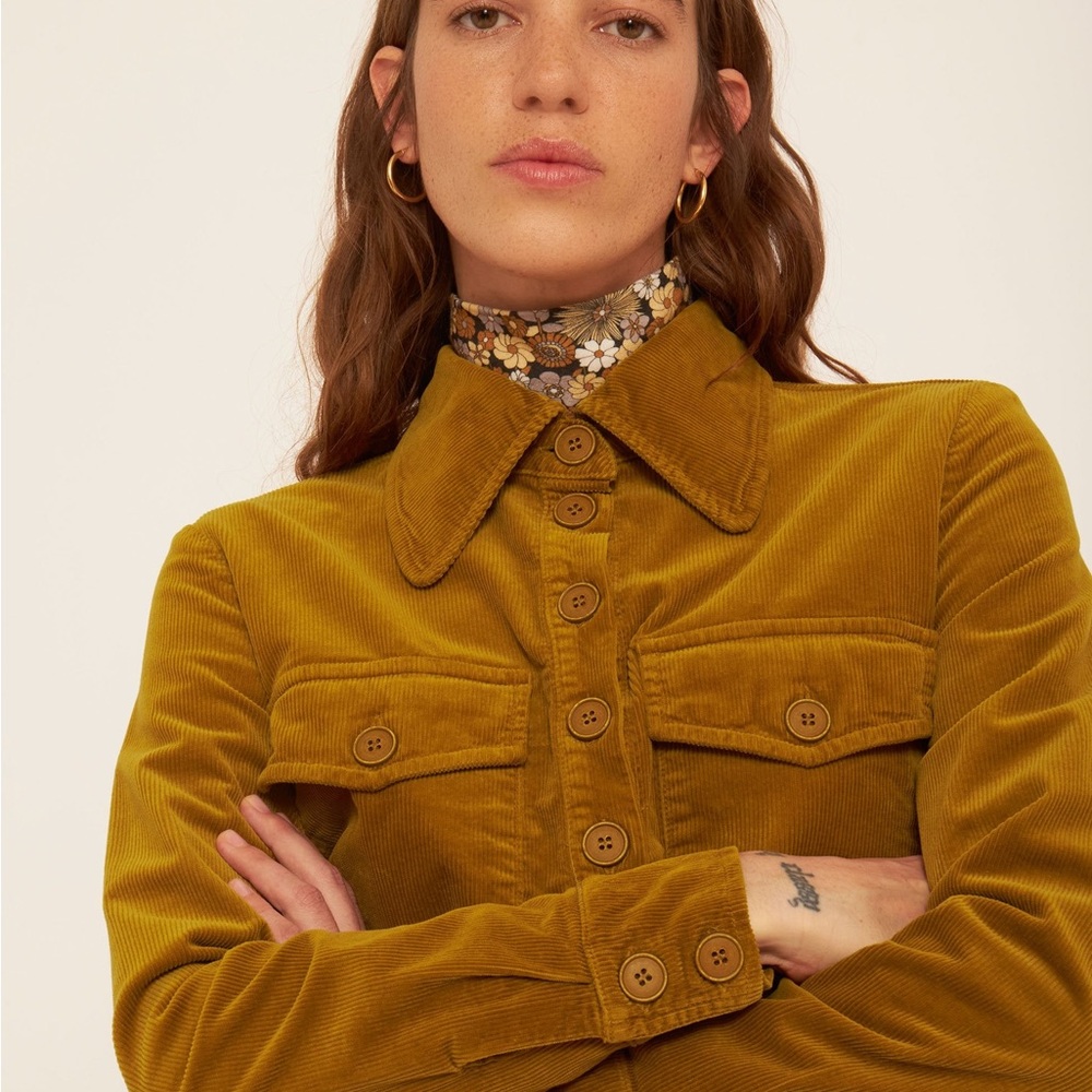 Antik Batik Women's Mustard Corduroy Jacket | New With Tags